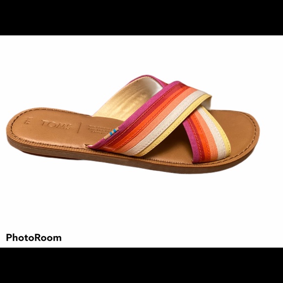 TOMS Womens Viv Open Toe Casual Slide Sandals - Picture 2 of 6